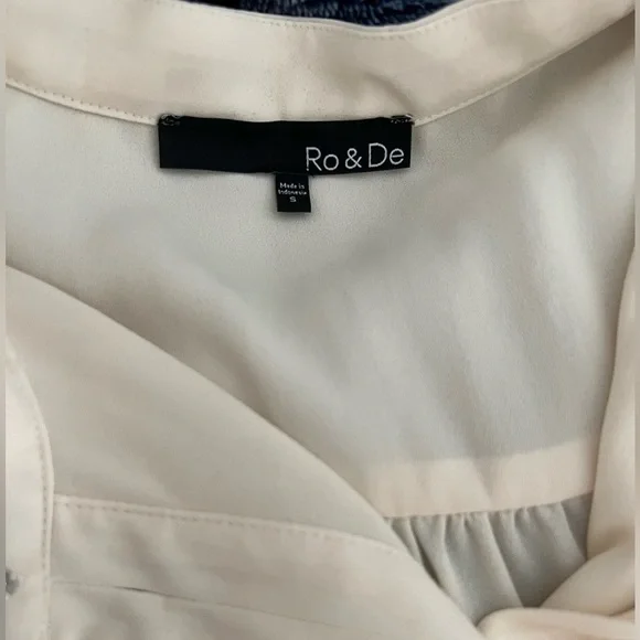 Ro & De Sleeveless Cream Blouse – Size Small - Picture 7 of 8